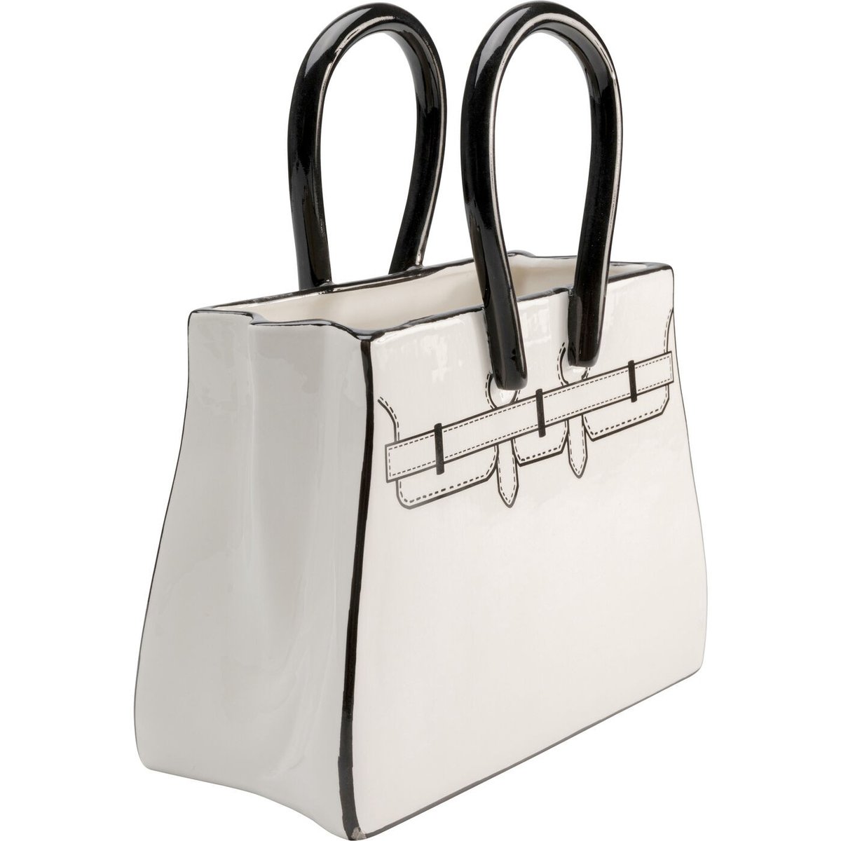 Vase sac à main, FAVOLA noir et blanc, KARE DESIGN