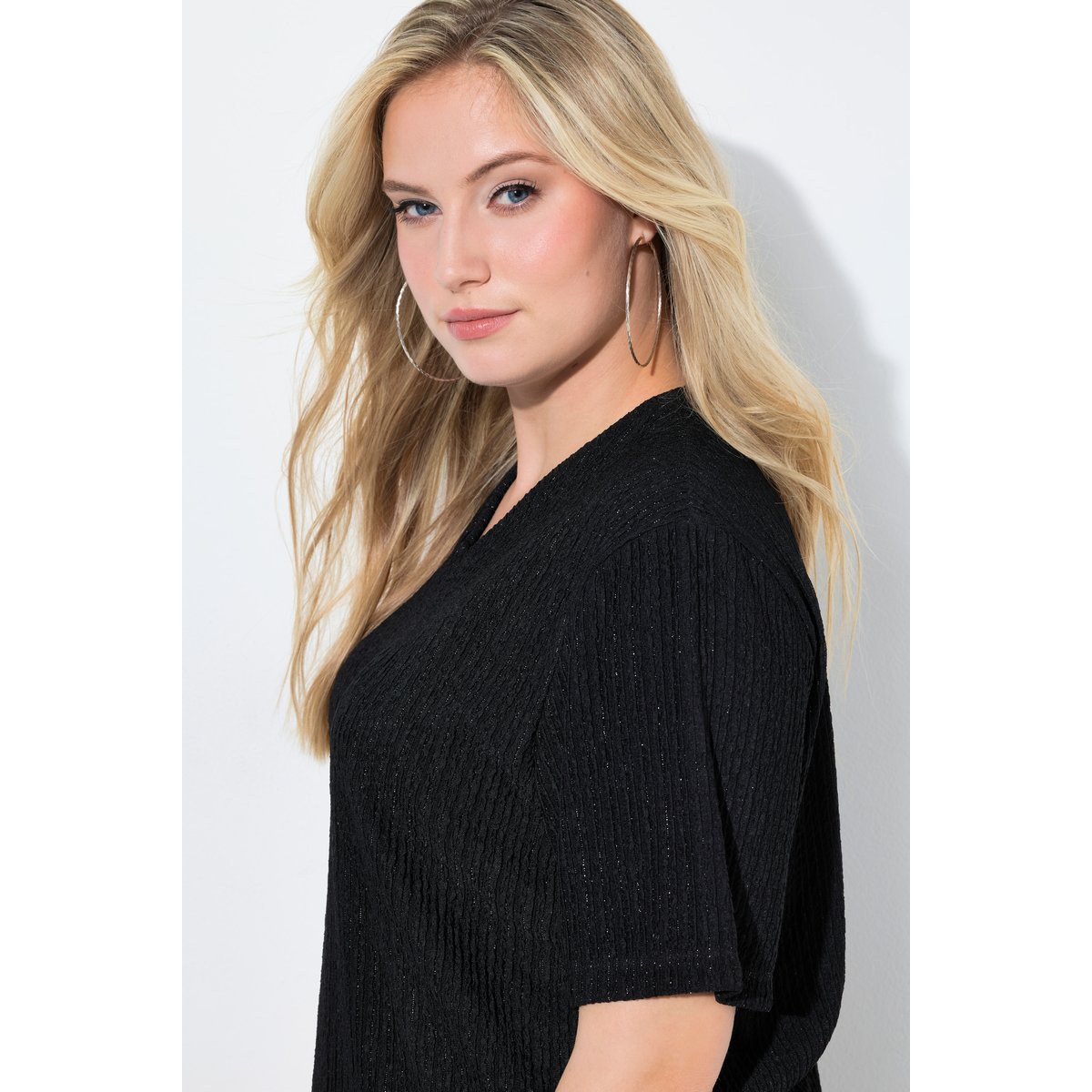 T-shirt aspect scintillant noir, ULLA POPKEN