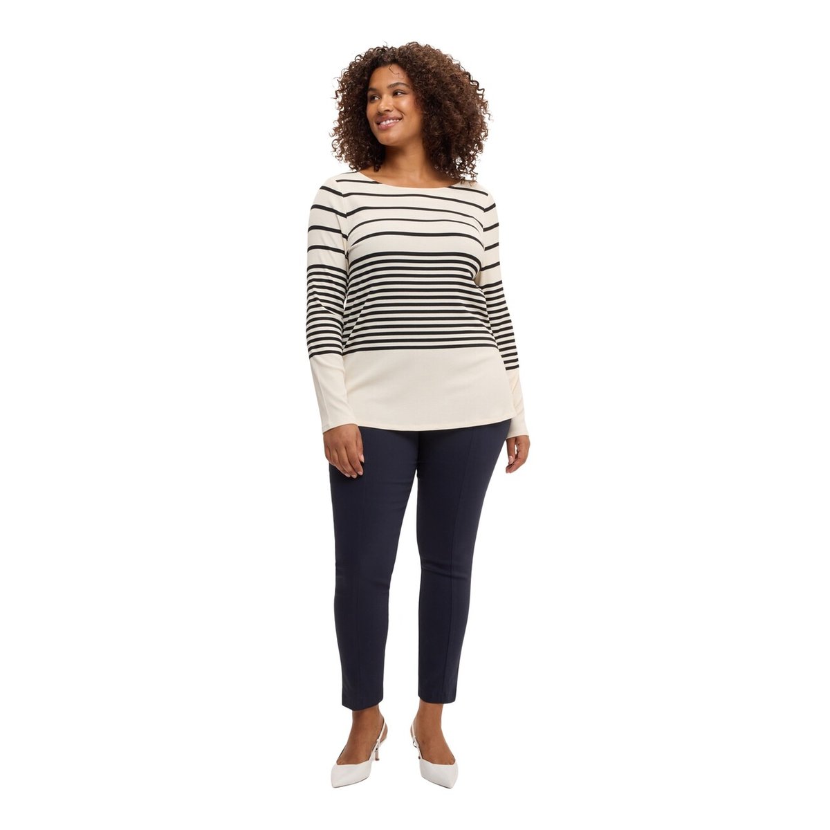 Jeggings avec pli frontal et boutons décoratifs noir, FIORELLA RUBINO