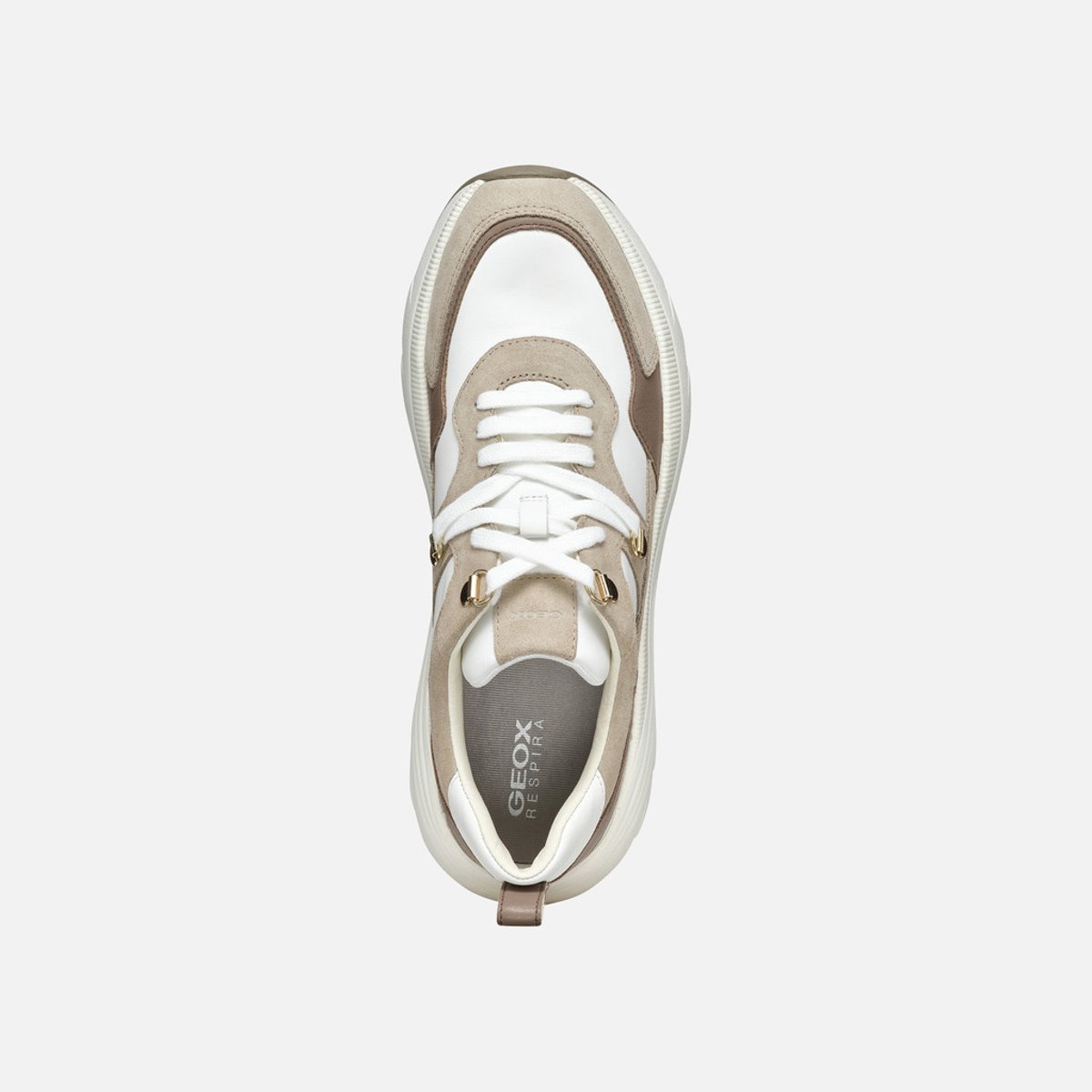 Baskets D DIAMANTA blanc/beige, GEOX