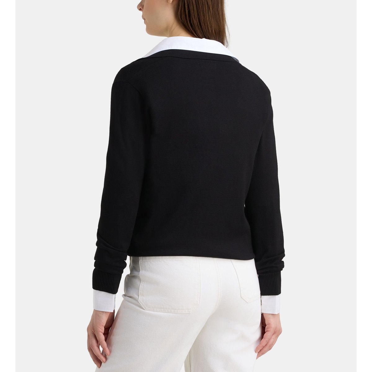 Pull droit nya polo noir, GALERIES LAFAYETTE