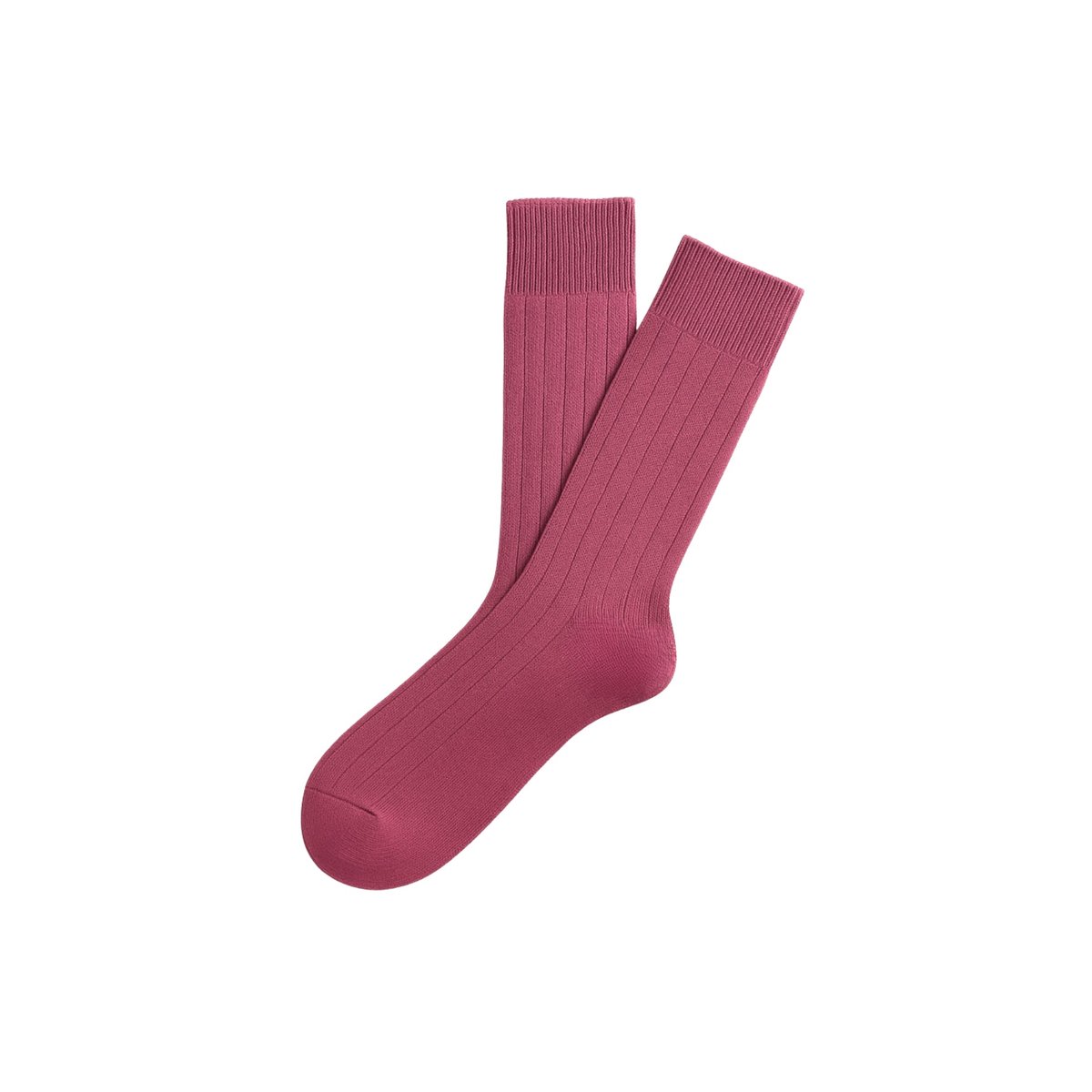 Chaussettes en laine et cachemire Uni Fuchsia fushia, ARTHUR