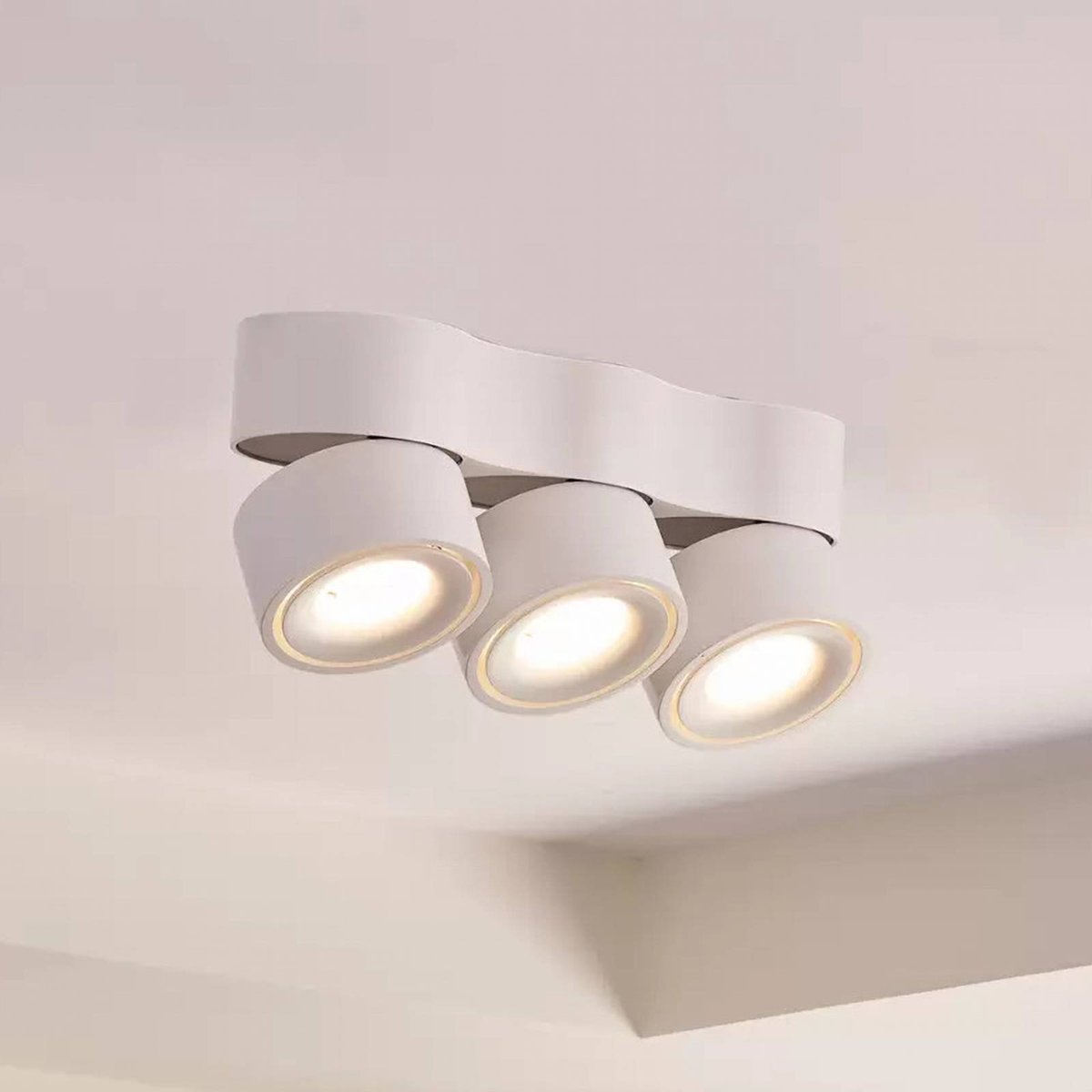 Plafonnier en aluminium moderneLED, Rotari blanc (ral 9003), ARCCHIO