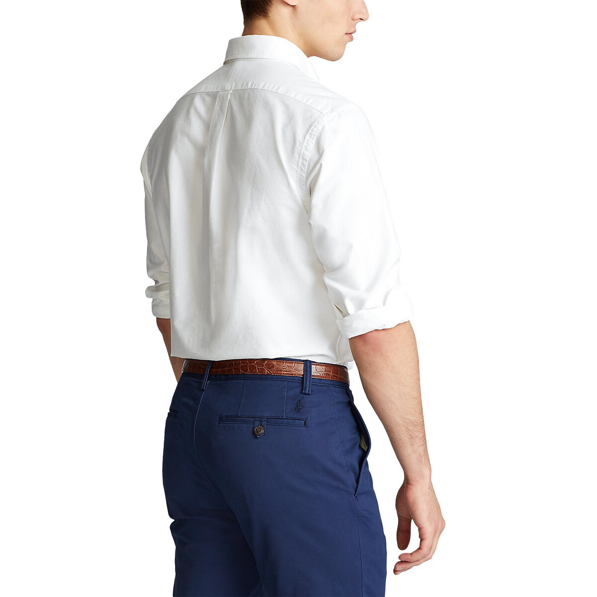 Chemise Oxford ajustée teinte en pièce blanc, POLO RALPH LAUREN