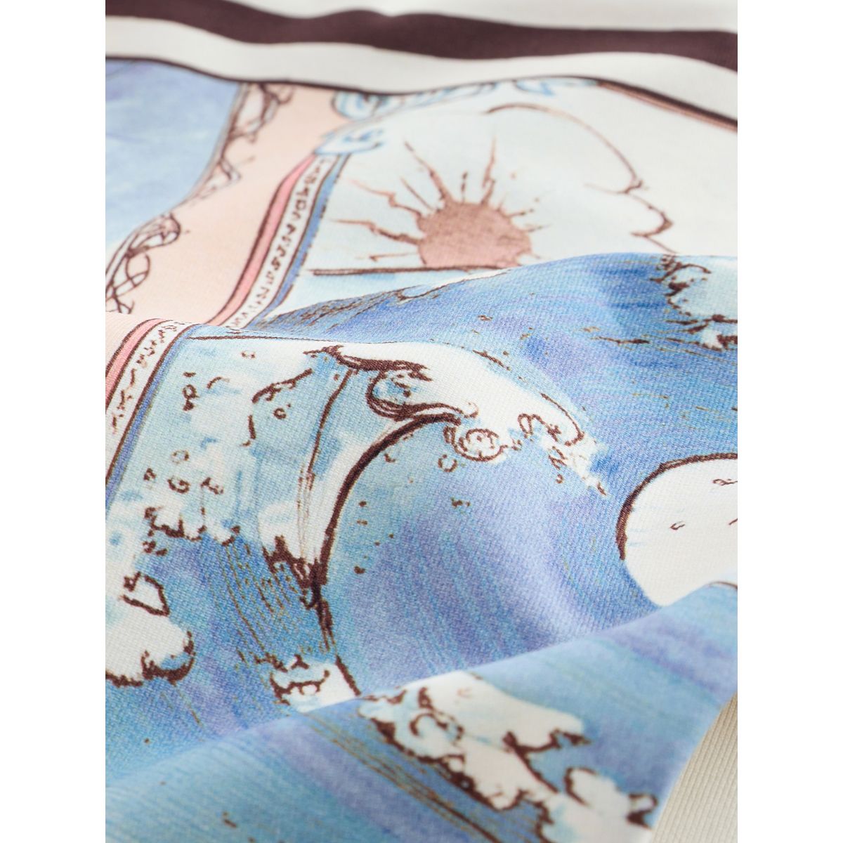 Bas de bikini échancré carte crème/bleue, NEXT