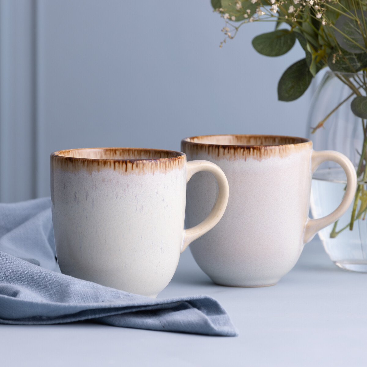 Set Of 4 Reactive Glaze Mugs cream, MASON CASH