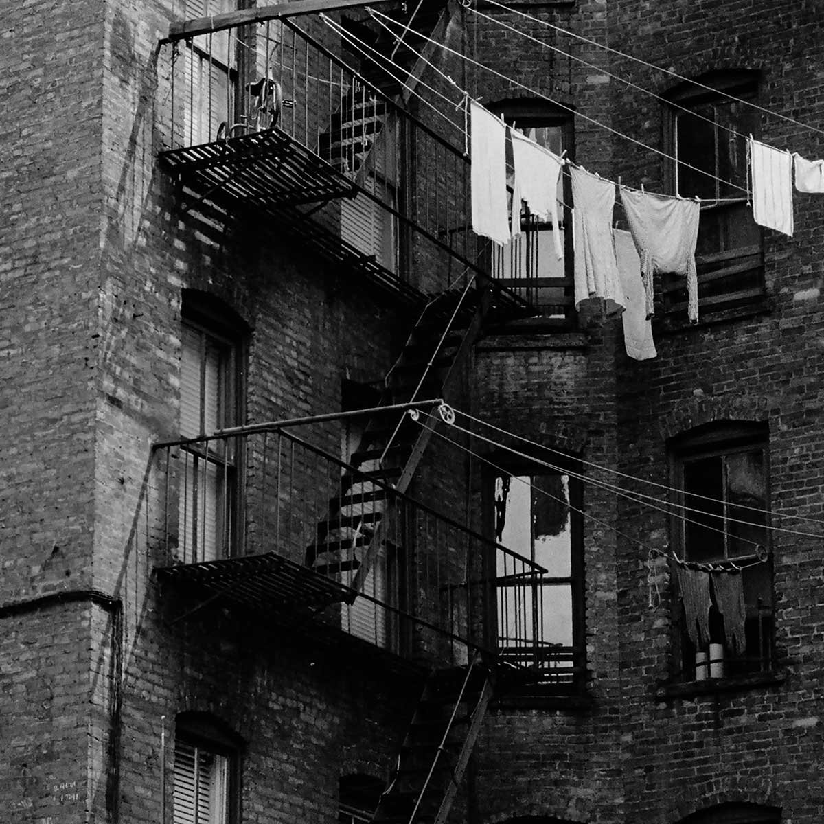 Photo noir et blanc de New York en 1960 tableau alu dibond, HEXOA