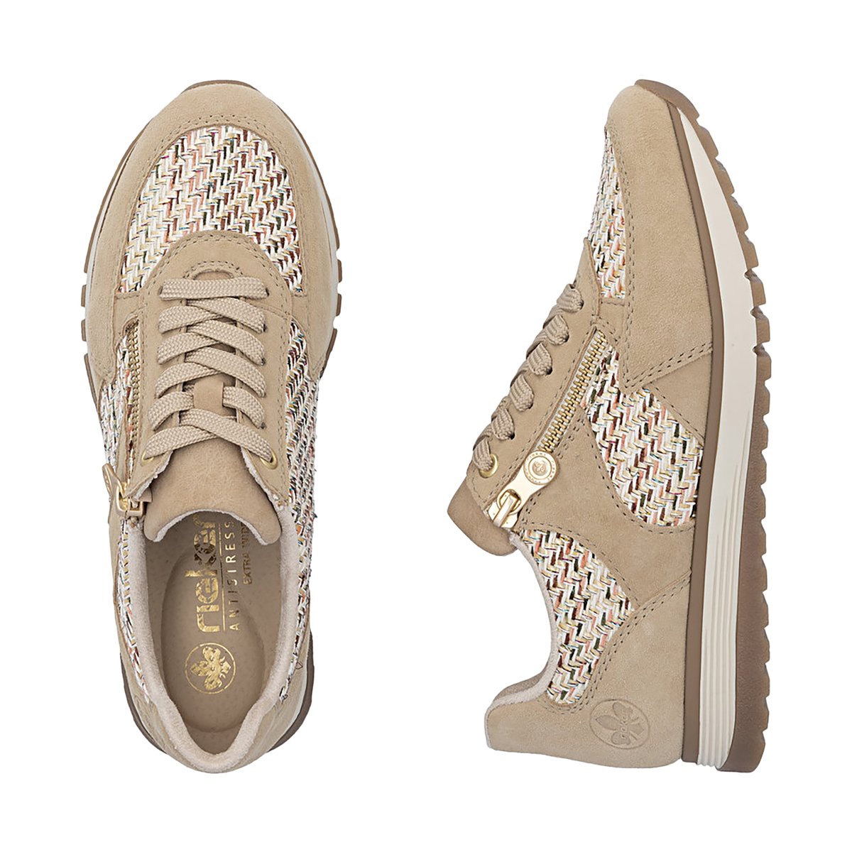 Basket Basse Cuir Rieker Rock beige, LES TROPEZIENNES PAR M.BELARBI