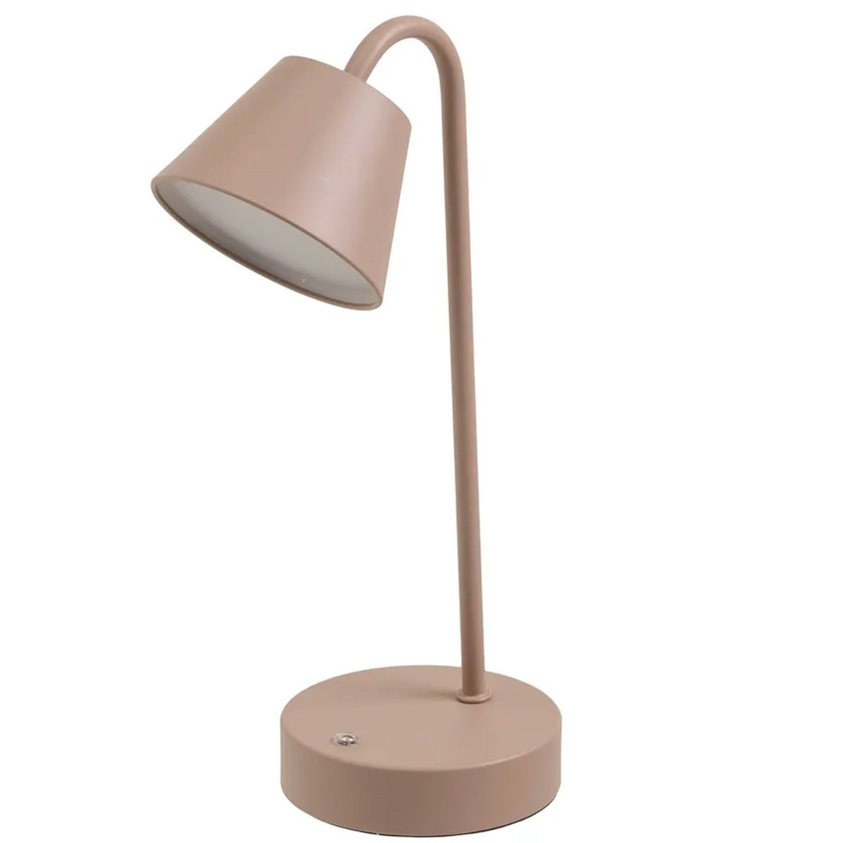 Lampe de bureau métal taupe LED sans fil 11x16x32cm beige, WADIGA