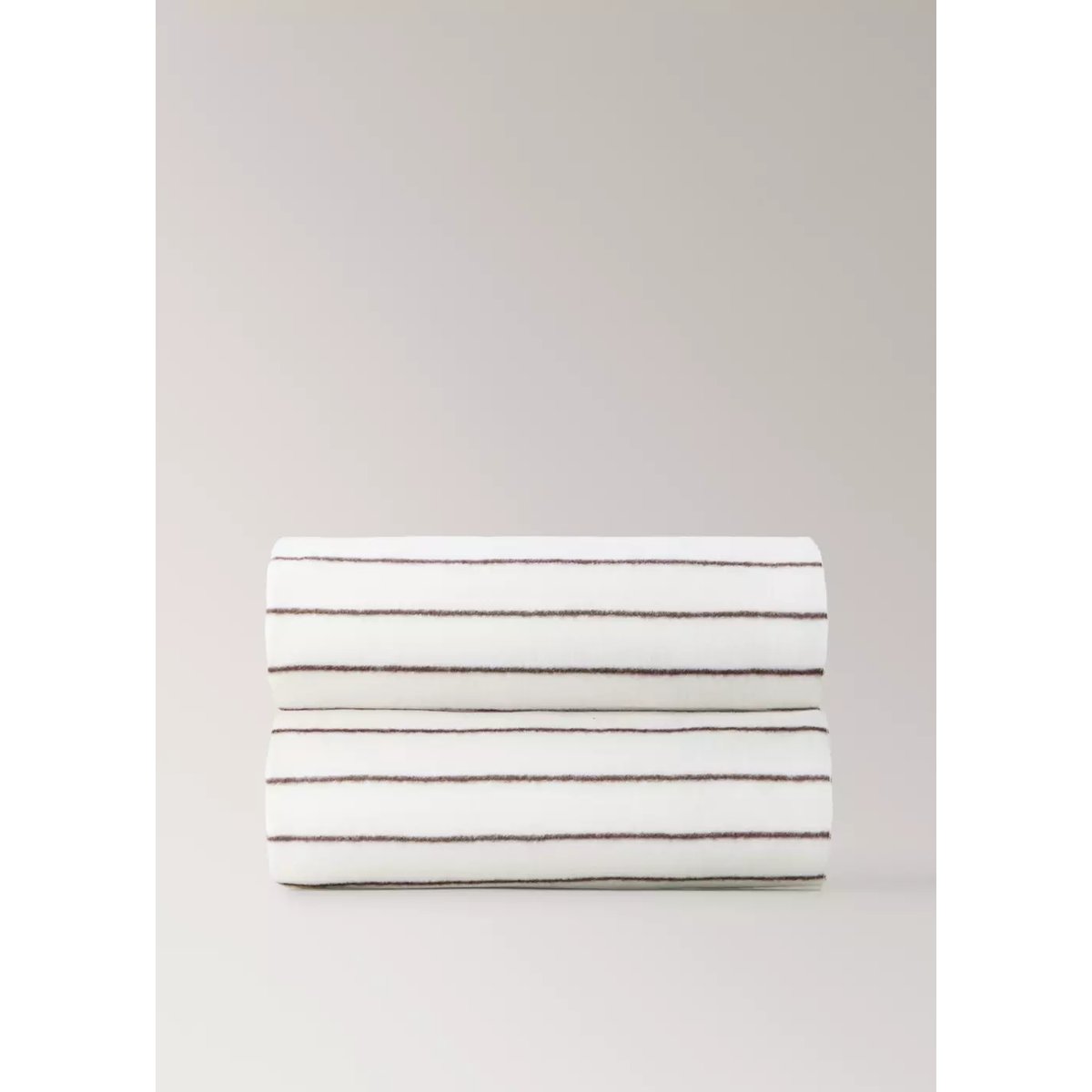 Couverture enfant coton à rayures marron moyen, MANGO HOME