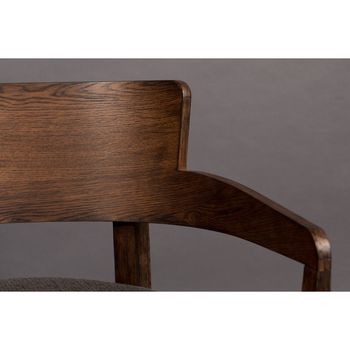 Fauteuil en tissu DURAN bois fonce, DUTCHBONE