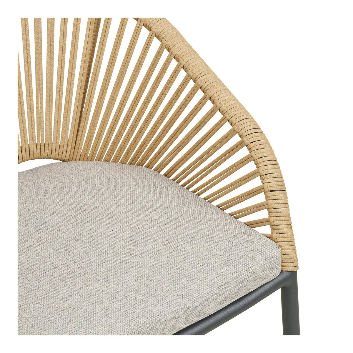 Fauteuil structure alu + coussin (lot de 2) KUTA beige, PIER IMPORT