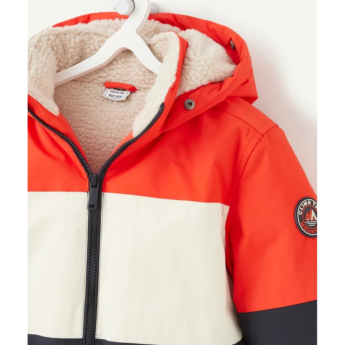 Ski Style Parka orange/ecru, TAPE A L'OEIL