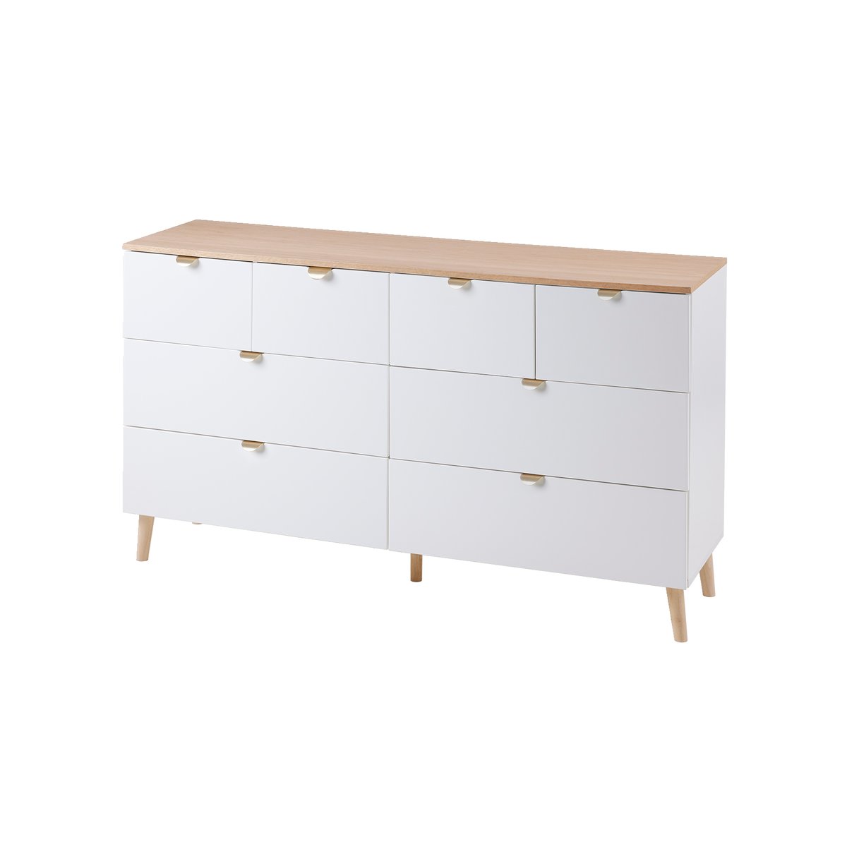 Commode double avec 8 tiroirs LIGNE MERVEILLES blanc, VERTBAUDET