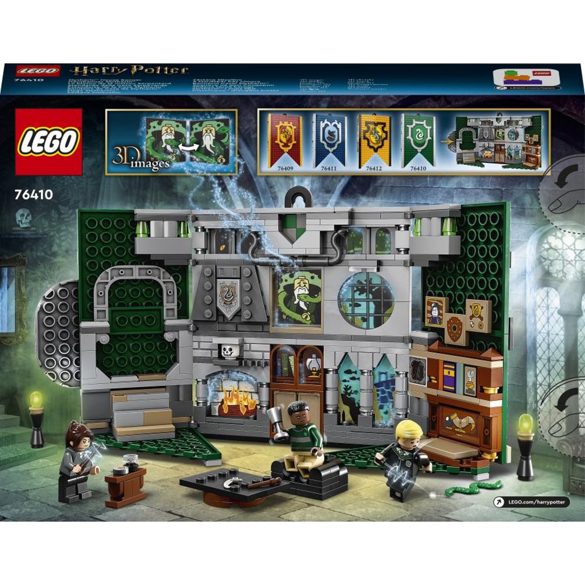 76410Le blason de la maison Serpentard multicolore, LEGO