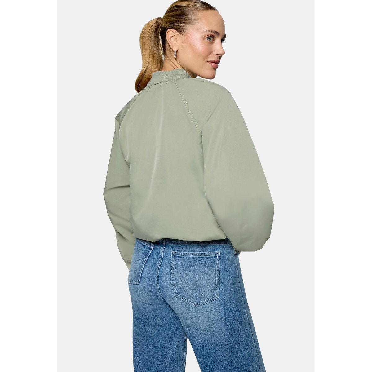 Veste casual à fermeture zippée silver sage, ZERO