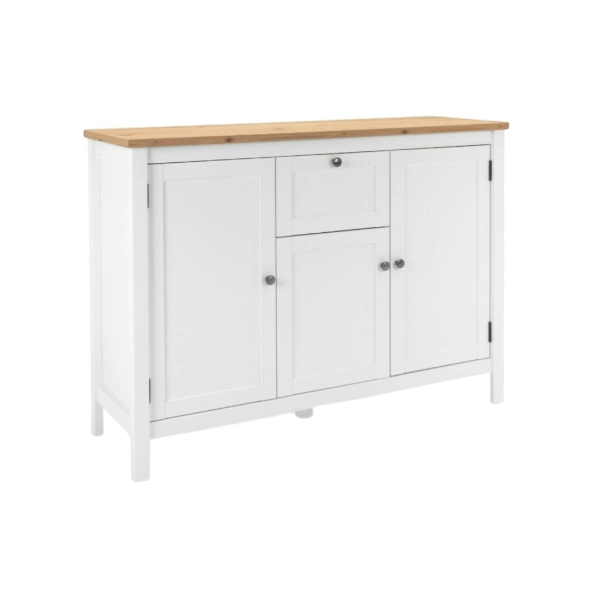Buffet haut 3 portes 1 tiroir campagne chic VENZA blanc, PIER IMPORT