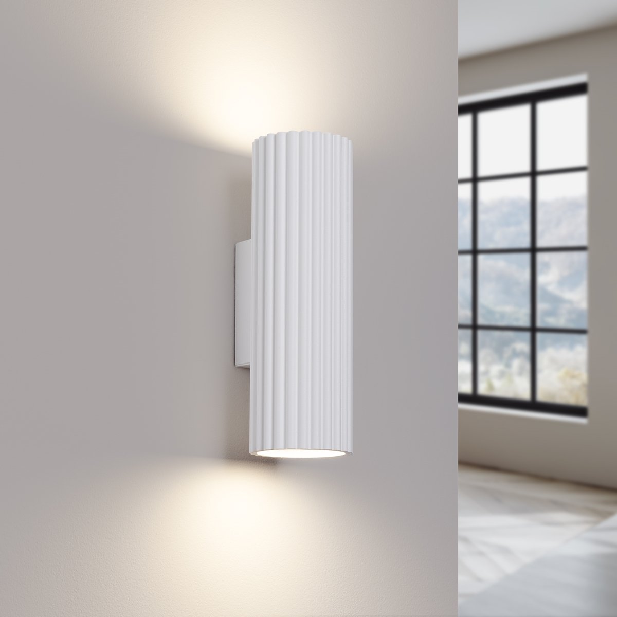 Applique Aluminium Blanc GU10 2 Karbon 20 blanc, EDEN