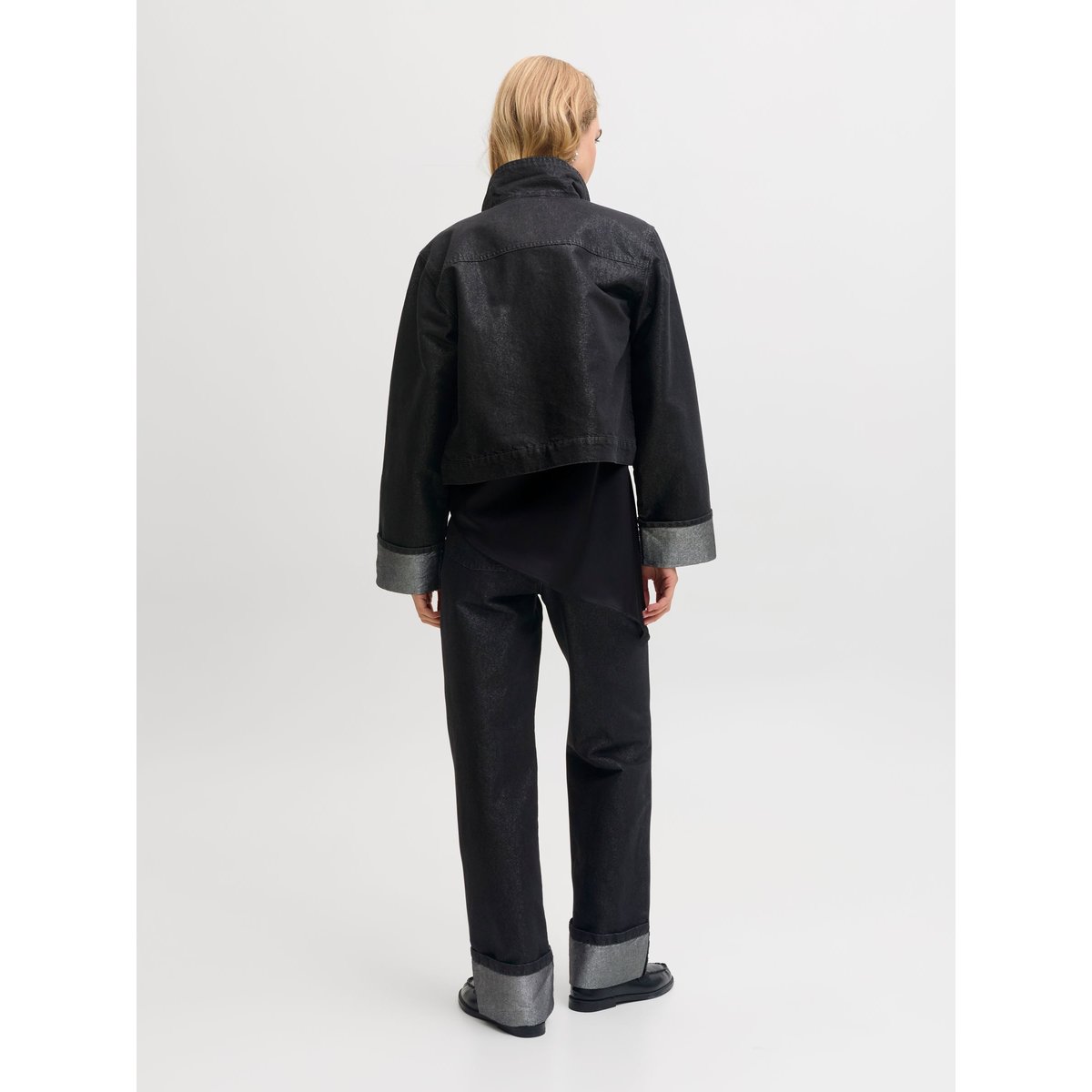 Jean Coupe Droite black denim 1, JJXX