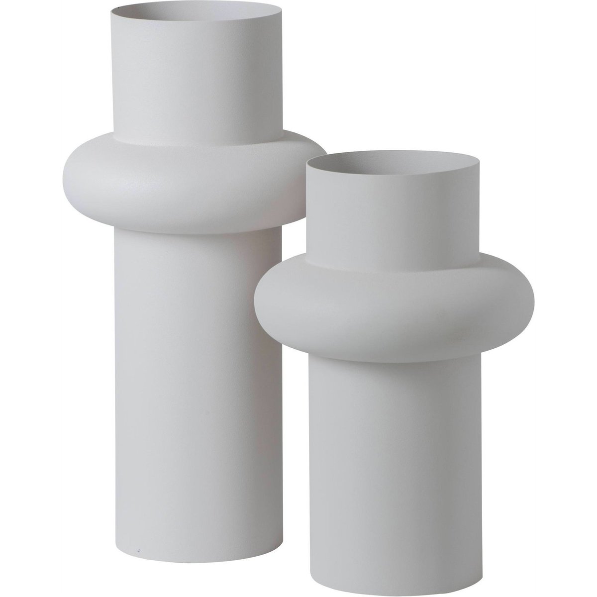Vase en métal au design sculptural blanc, RECOLLECTION