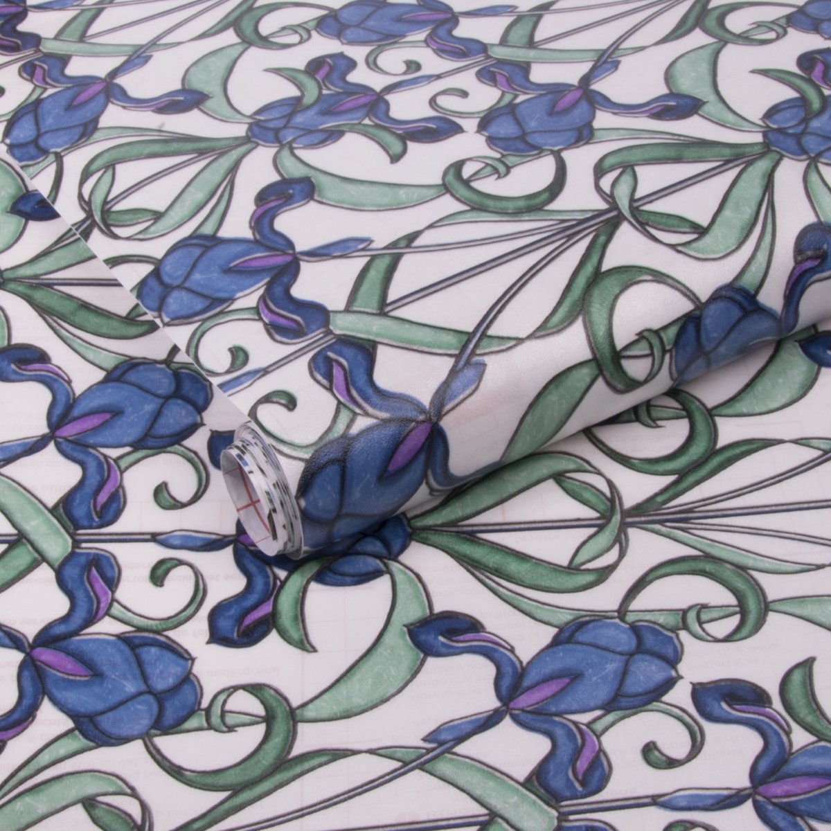 Adhésif décoratif pour vitres Fleurs d'iris bleu, ART FOR THE HOME