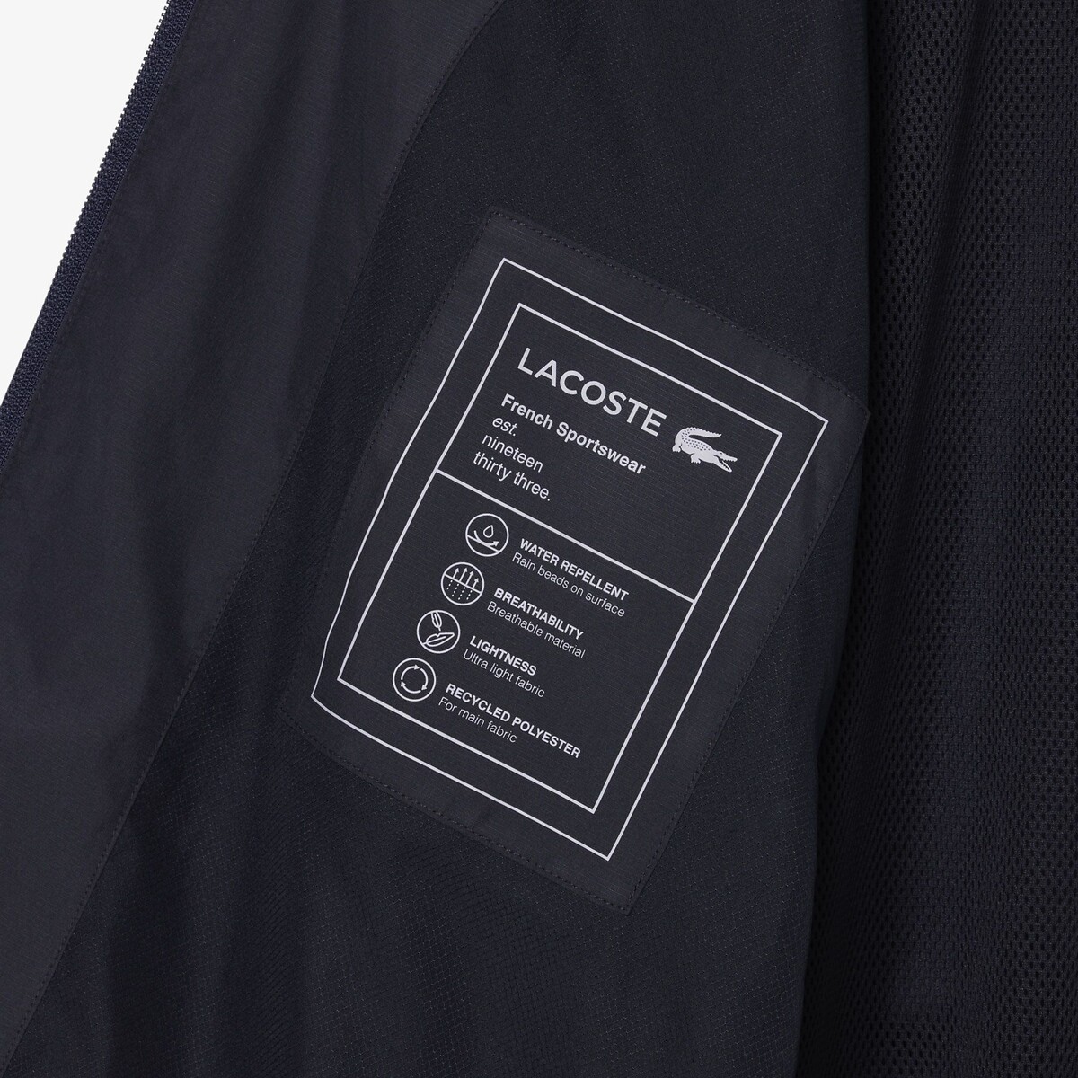 Veste de survêtement color-block déperlante noir-4ci, LACOSTE