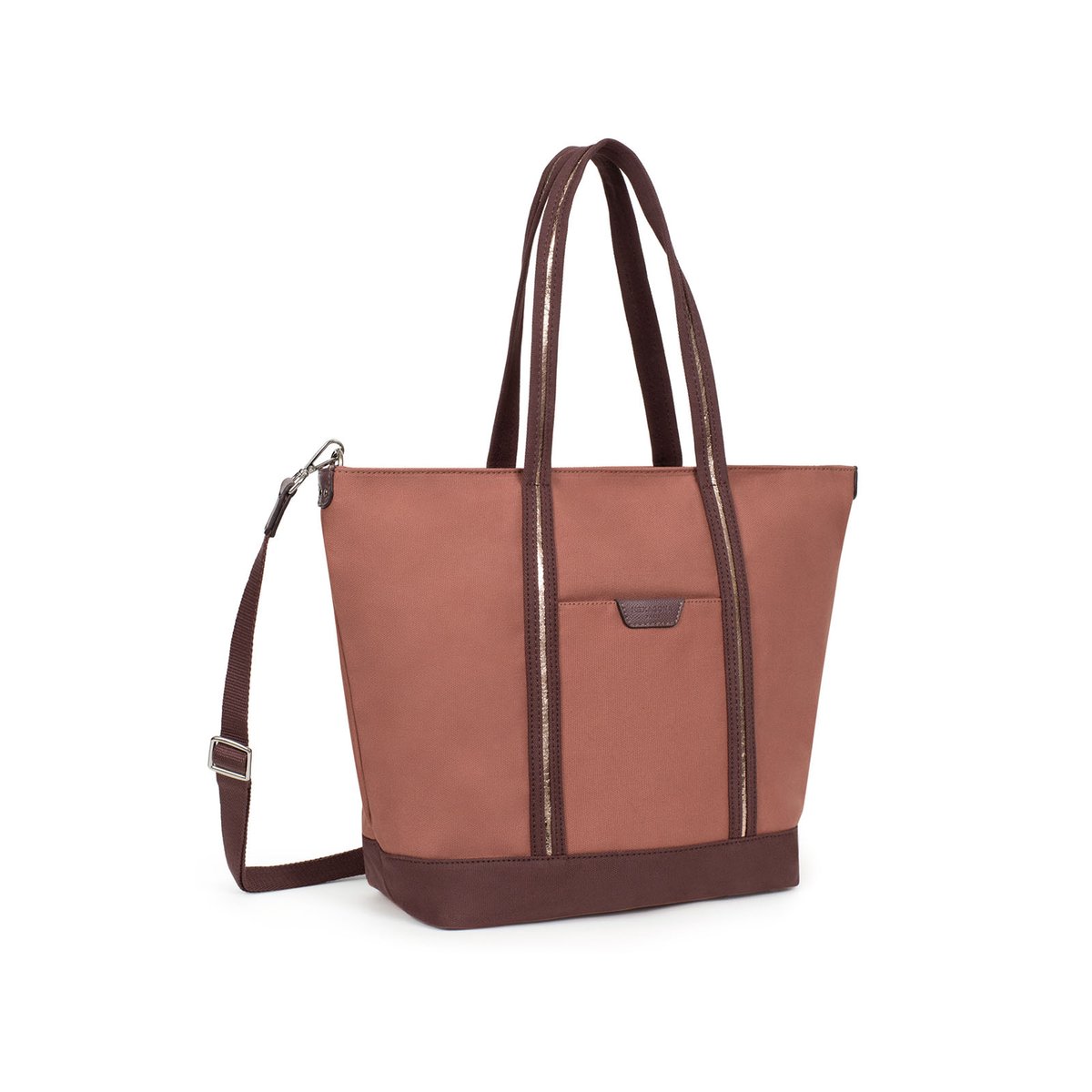 Sac cabas porté épaule KAYA vieux rose, HEXAGONA