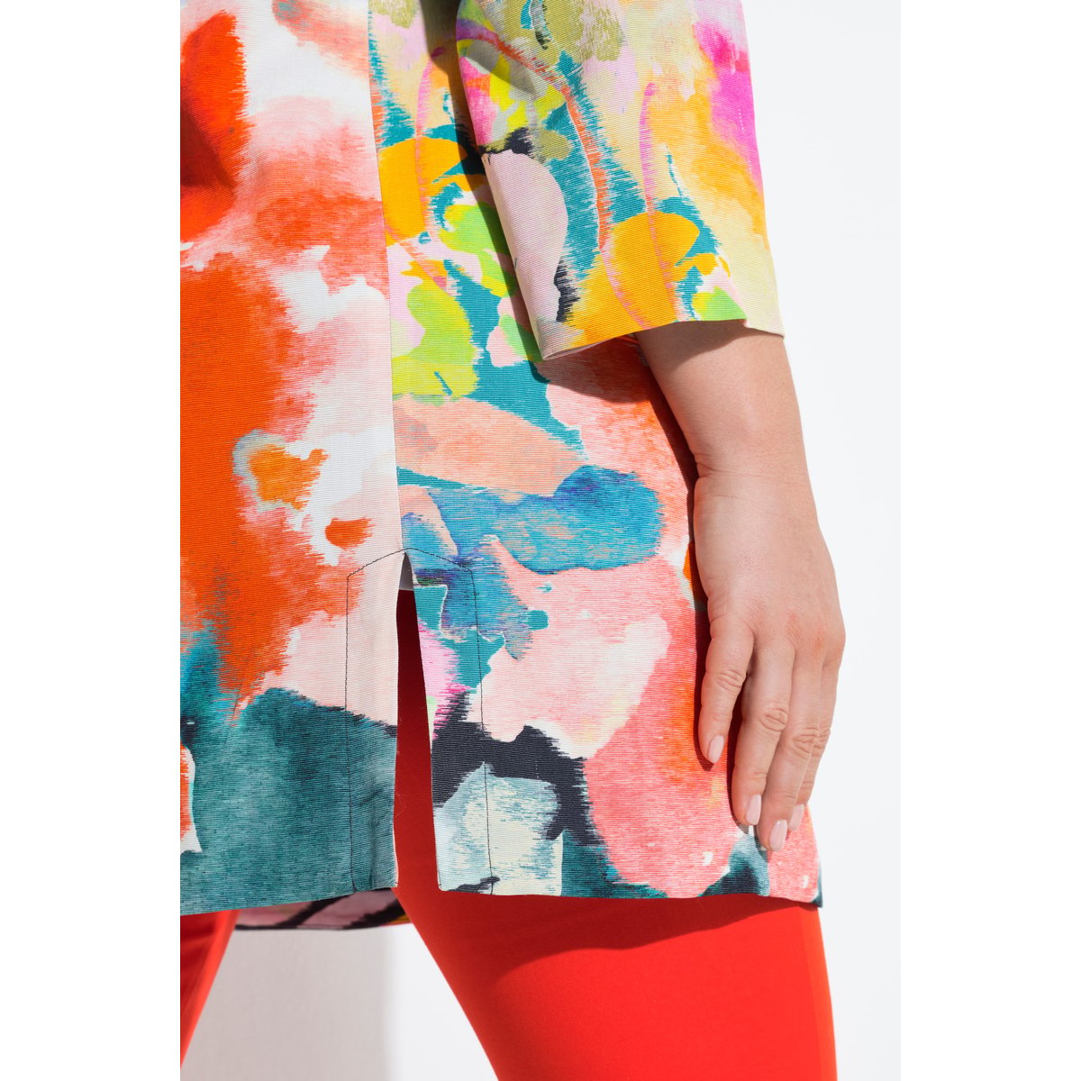 Blazer à fleurs, coupe évasée marine foncé, ULLA POPKEN