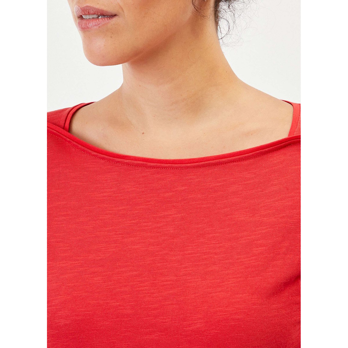T-shirt coton bio col bateau GONDA rouge brique, LA FIANCÉE