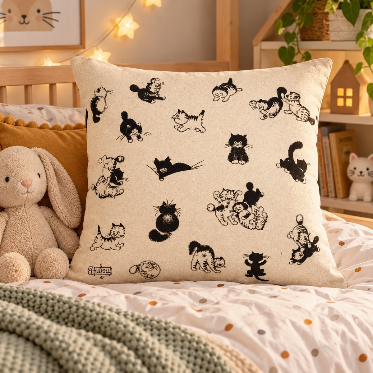 Coussin Aurore Paisible ecru, EDEN