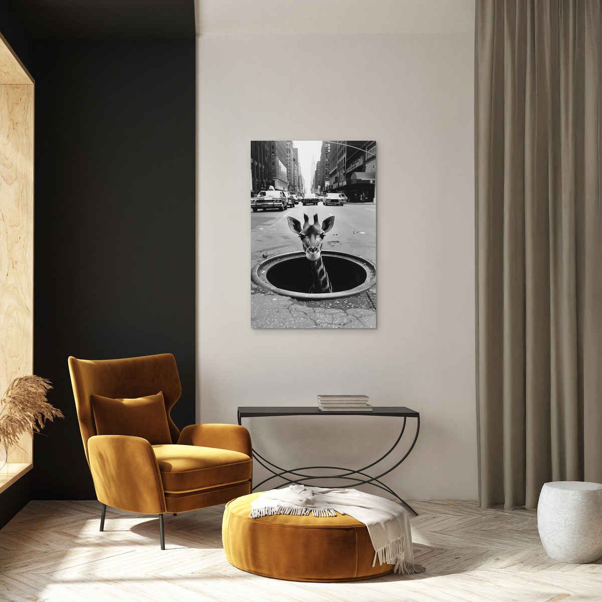 Tableau Sur Toile Girafe En Ville INSOLITE tableaux sur toile-noir & blanc, CEANOTHE