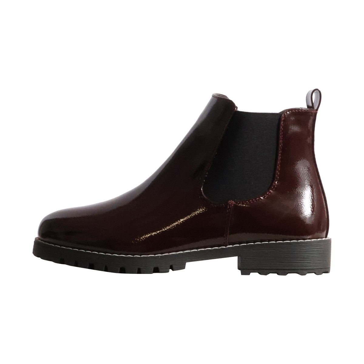 Bottines à Zip bordeaux, THE DIVINE FACTORY