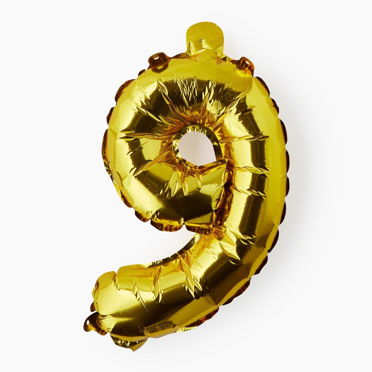 Ballon chiffre or 9, 30cm couleur unique, MONOPRIX MAISON