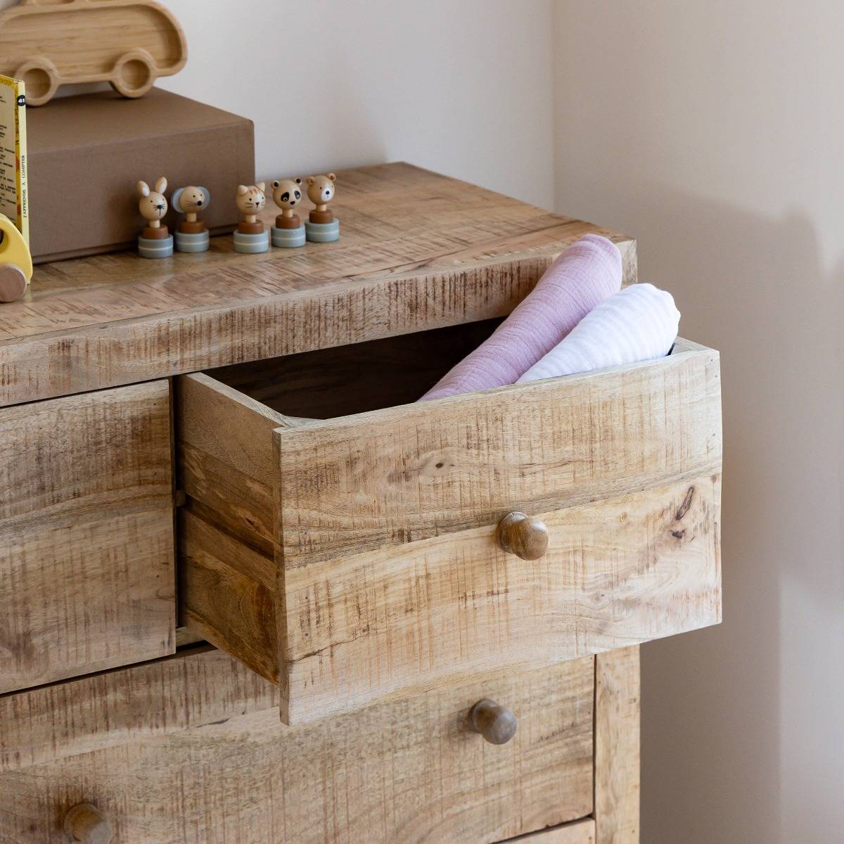 Commode en bois de manguier SADIE bois clair, MADE IN MEUBLES 
