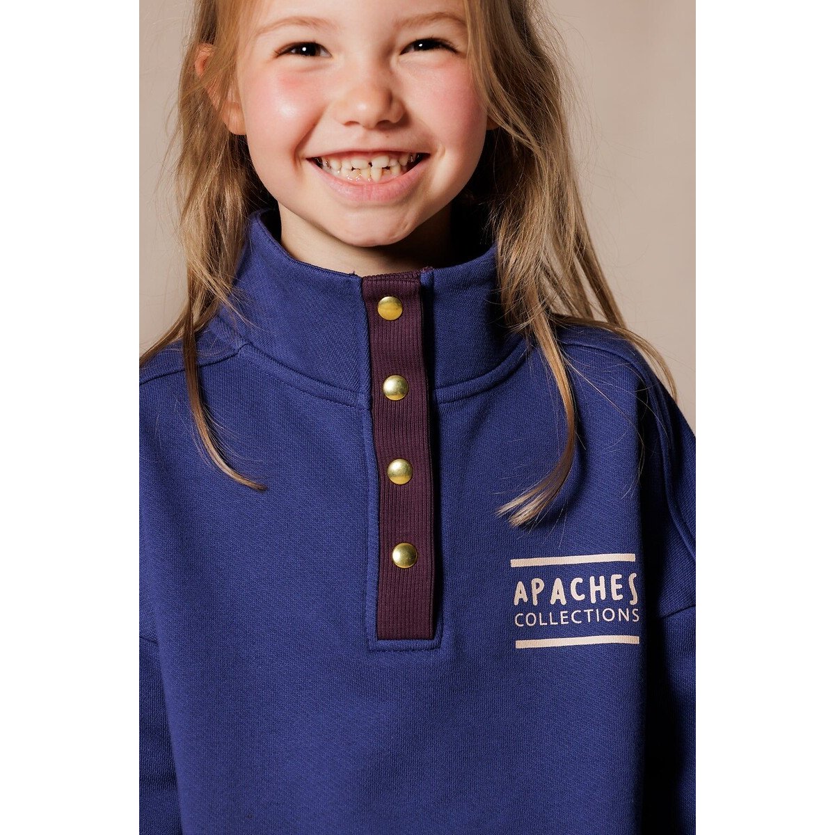 Sweat fermé LUZ bleu indigo, APACHES COLLECTIONS