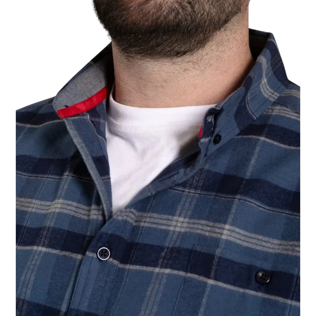 Chemise manches longues motif/style à carreaux SHREWSBURY bleu, DUKE
