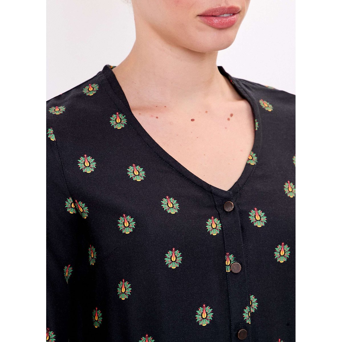 Robe empire fluide EUDOKO noir asha, LA FIANCÉE