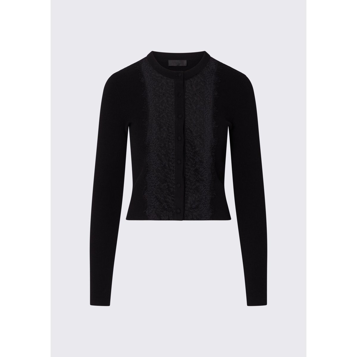Cardigan avec insert en dentelle noir, LIU JO