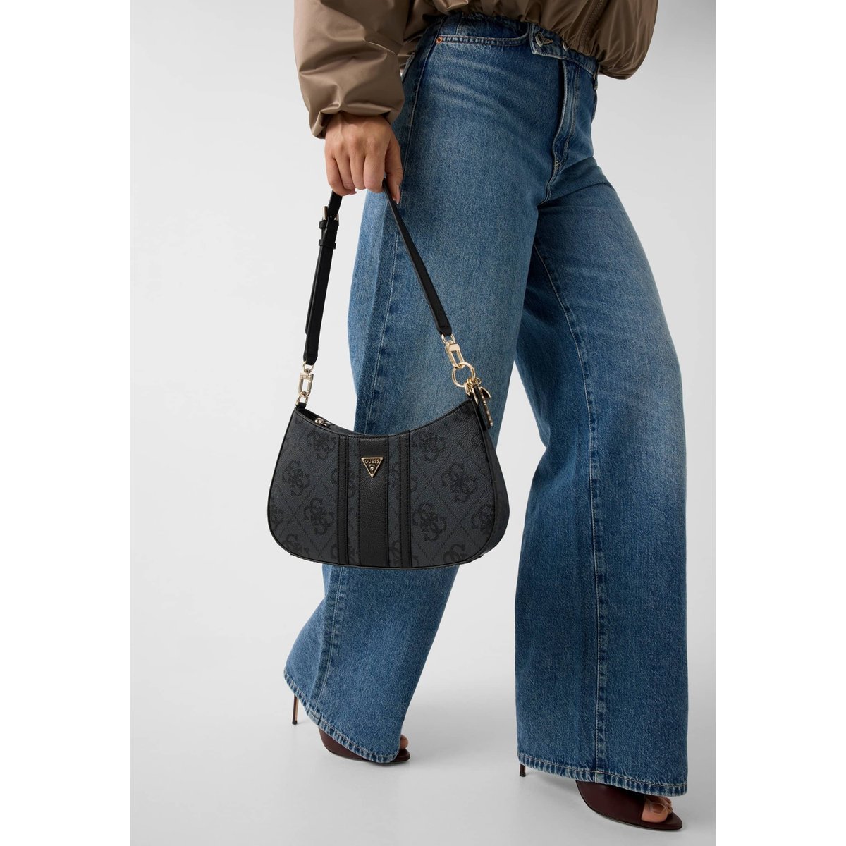 Sac D’épaule Noelle noir multi, GUESS