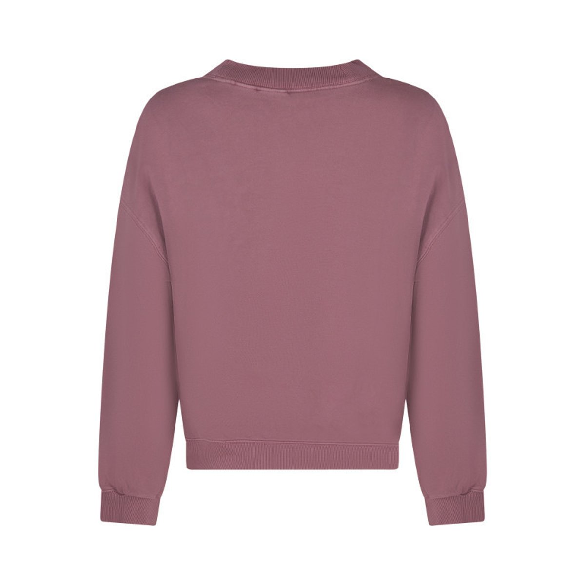 Sweat en coton mélangé mauve uni avec une coupe droite et un col v violet, LEVI'S