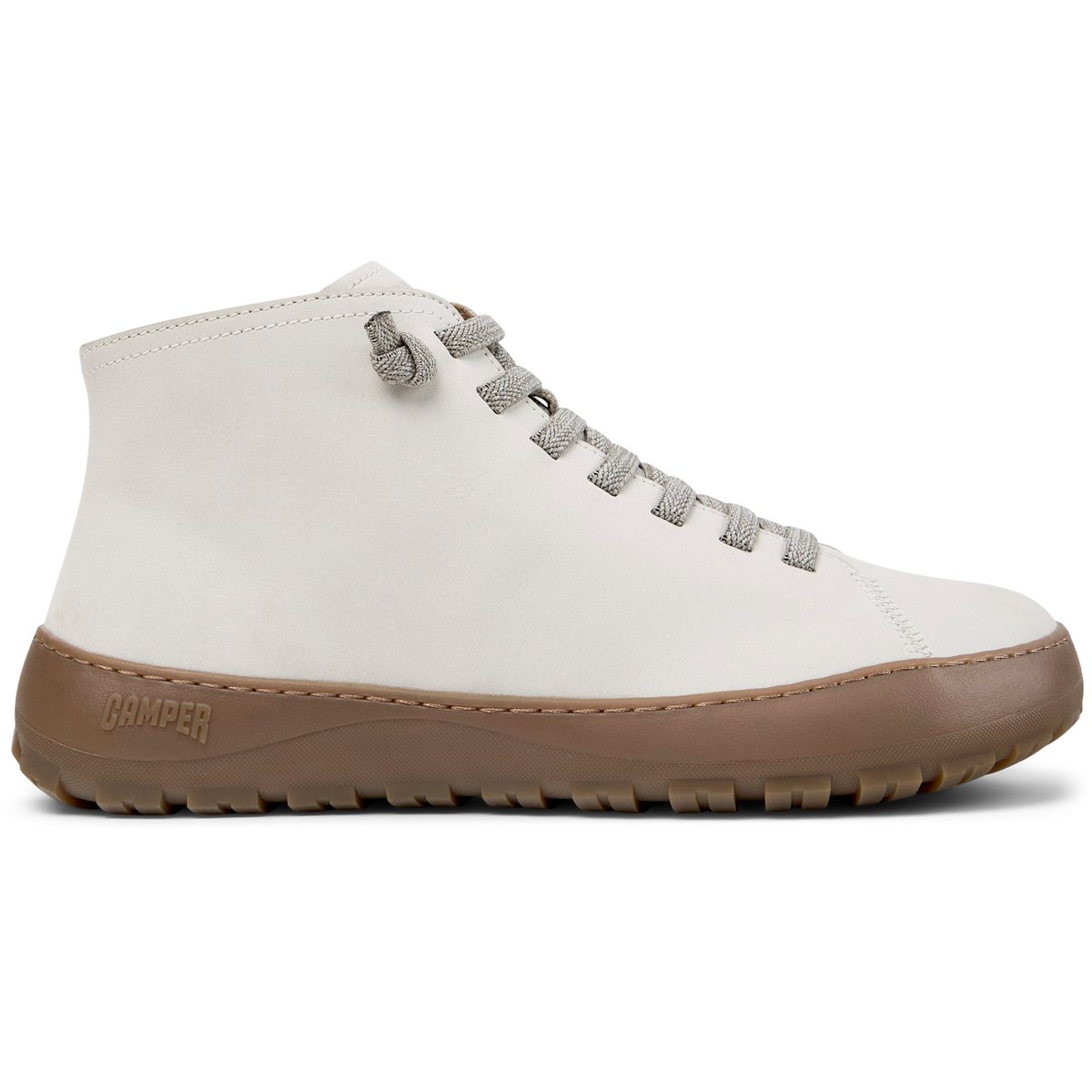 Bottines Peu Serra cuir blanc naturel, CAMPER
