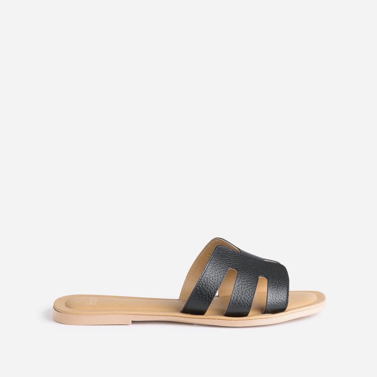 Mule en cuir HIERAU noir, ERAM