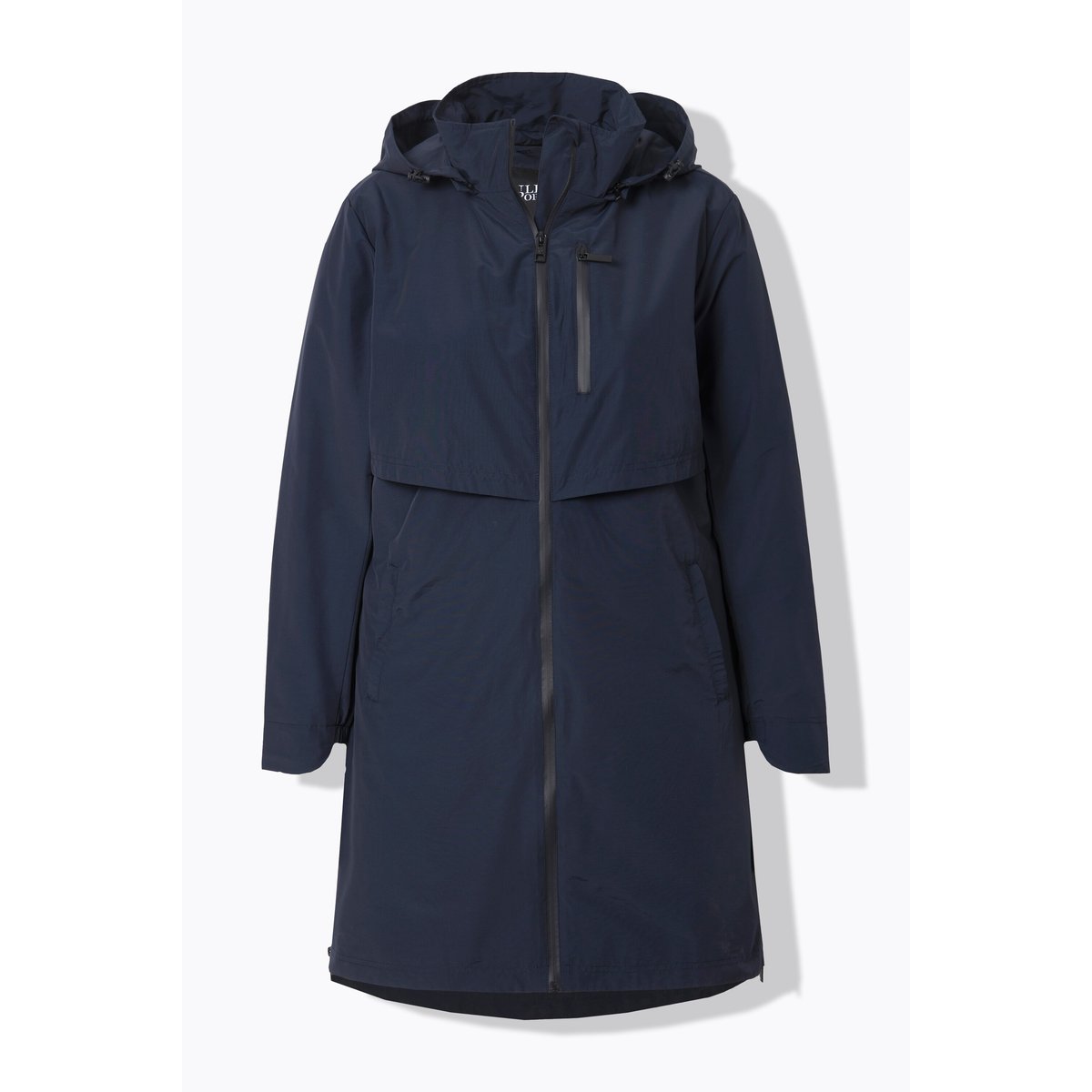 Parka à capuche. Fentes latérales zippées. marine, ULLA POPKEN