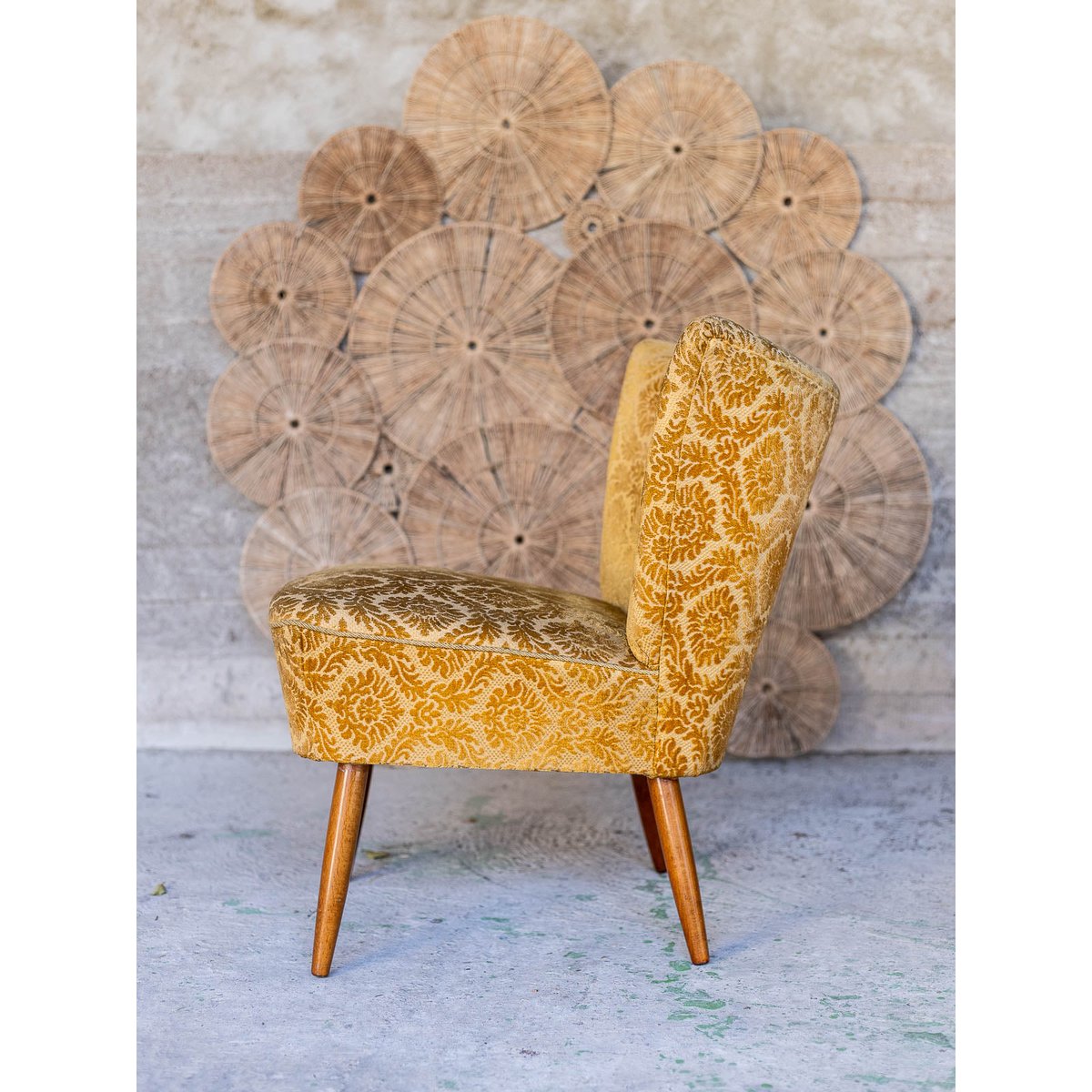 Paire de fauteuils jaune moutarde Jakob N°1385 - Bon état jaune, DEBONGOUT