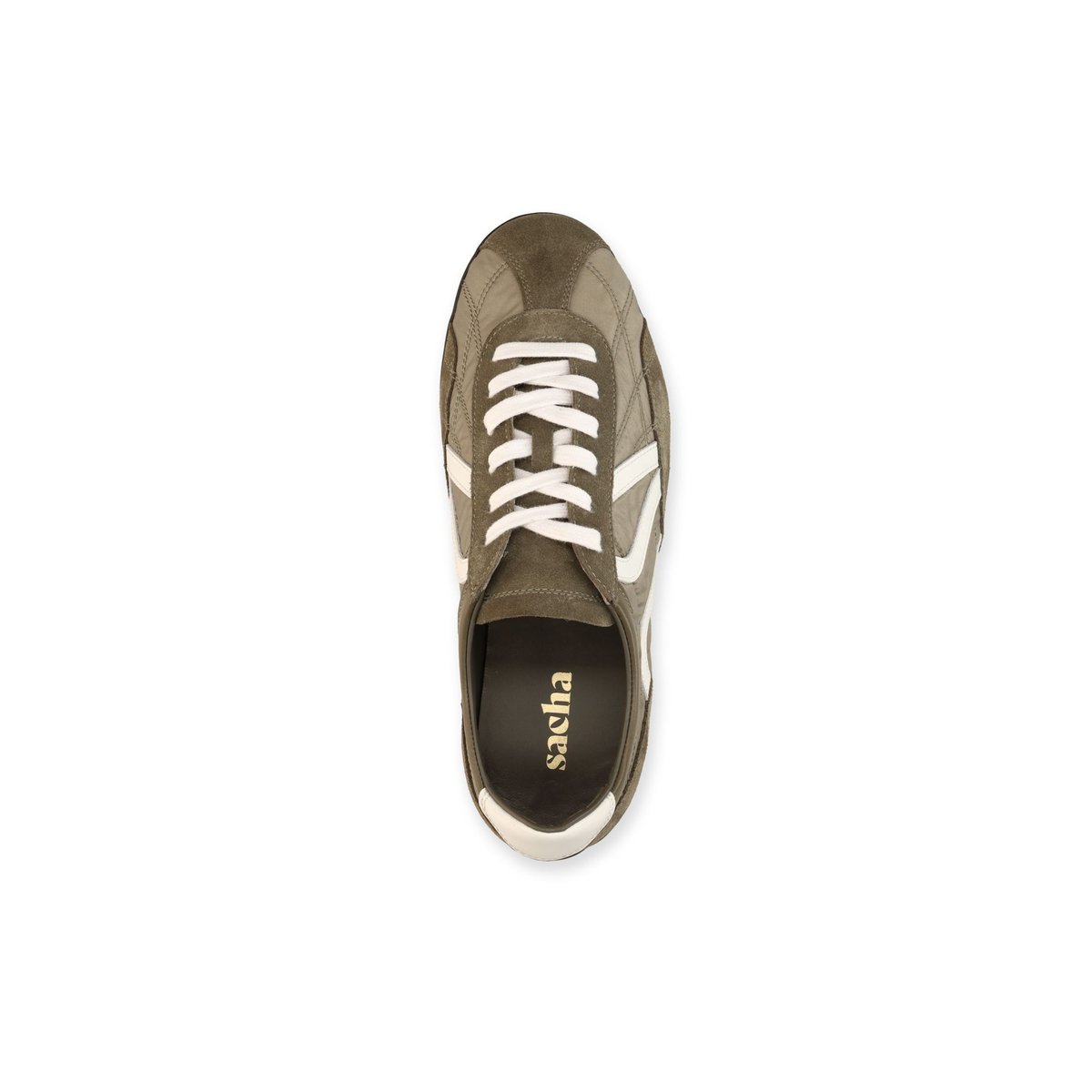 Baskets en daim vert, SACHA