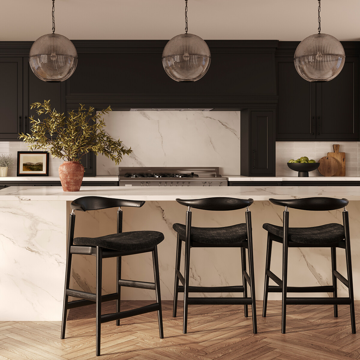 Soline Counter Stool black/charcoal, ÉDITÉ