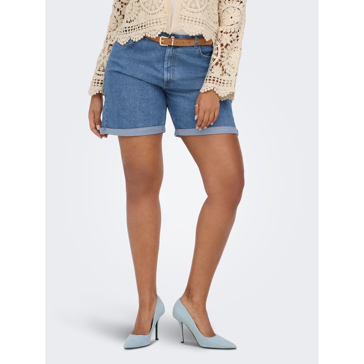Jean Coupe Droite medium blue denim, ONLY CARMAKOMA