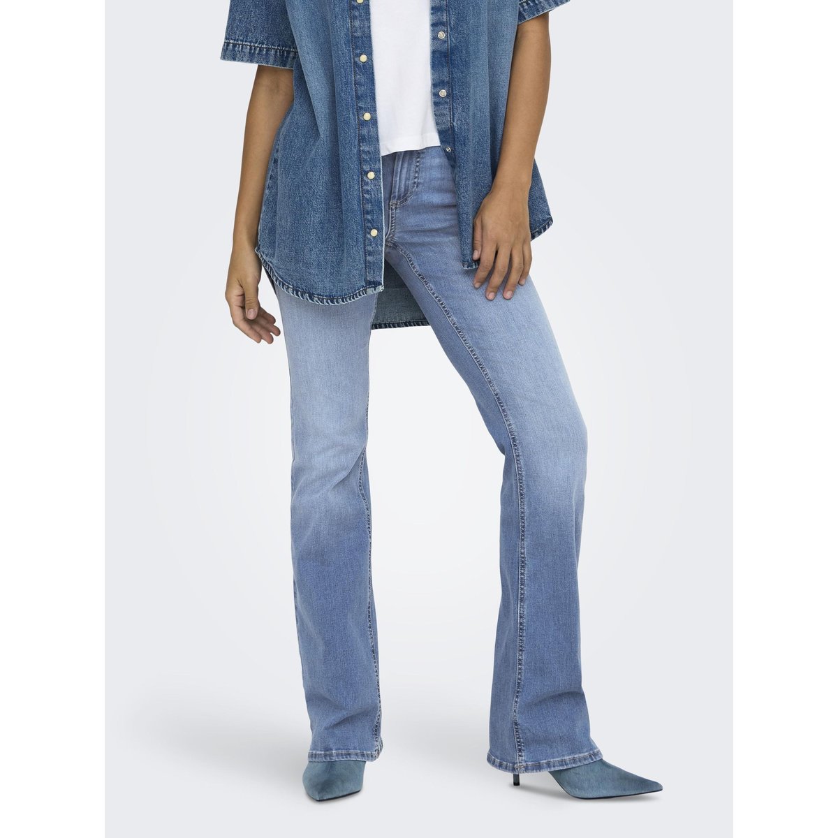 Jean Flared medium blue denim, ONLY