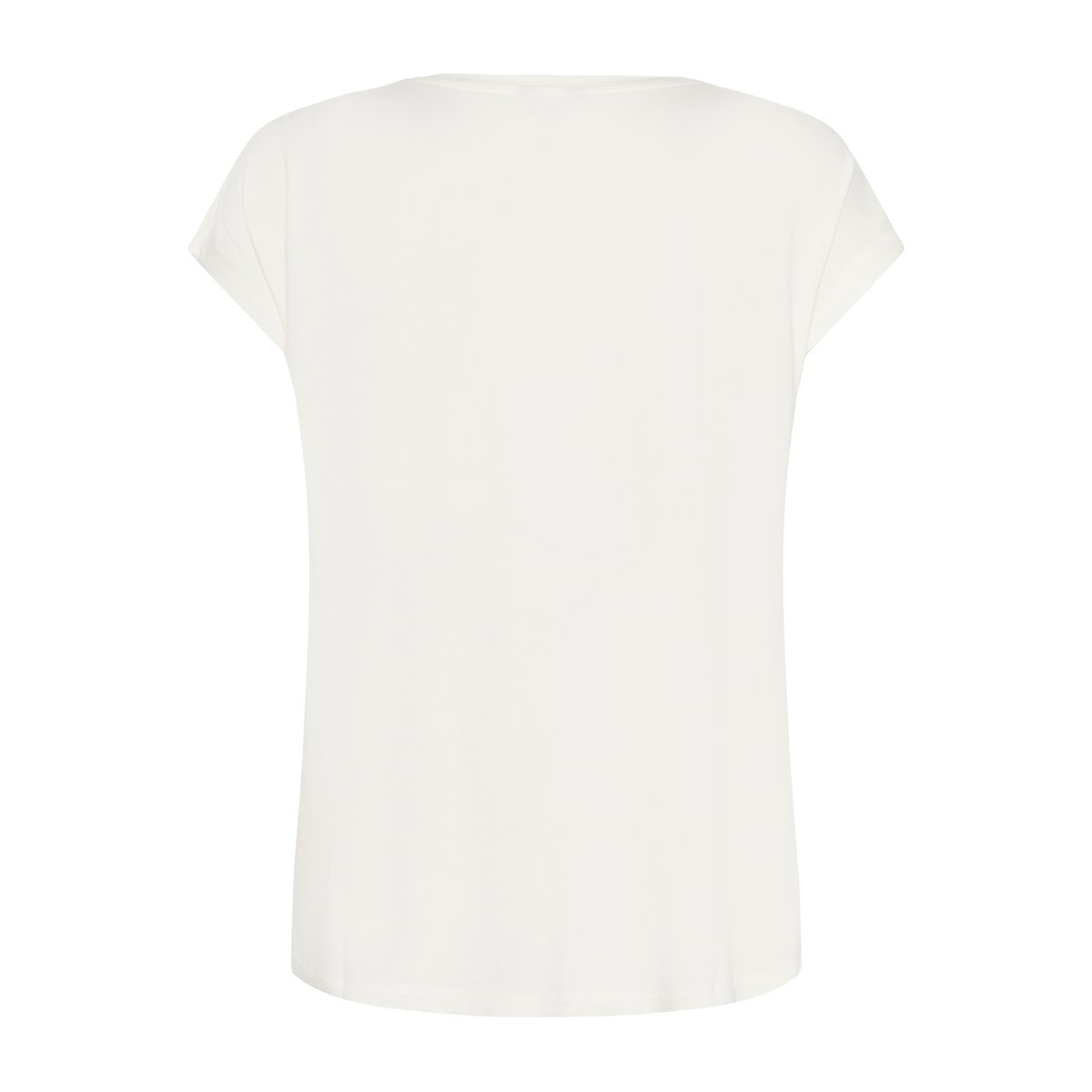 T-shirt blanc chalk/rouge imprimé, KAFFE