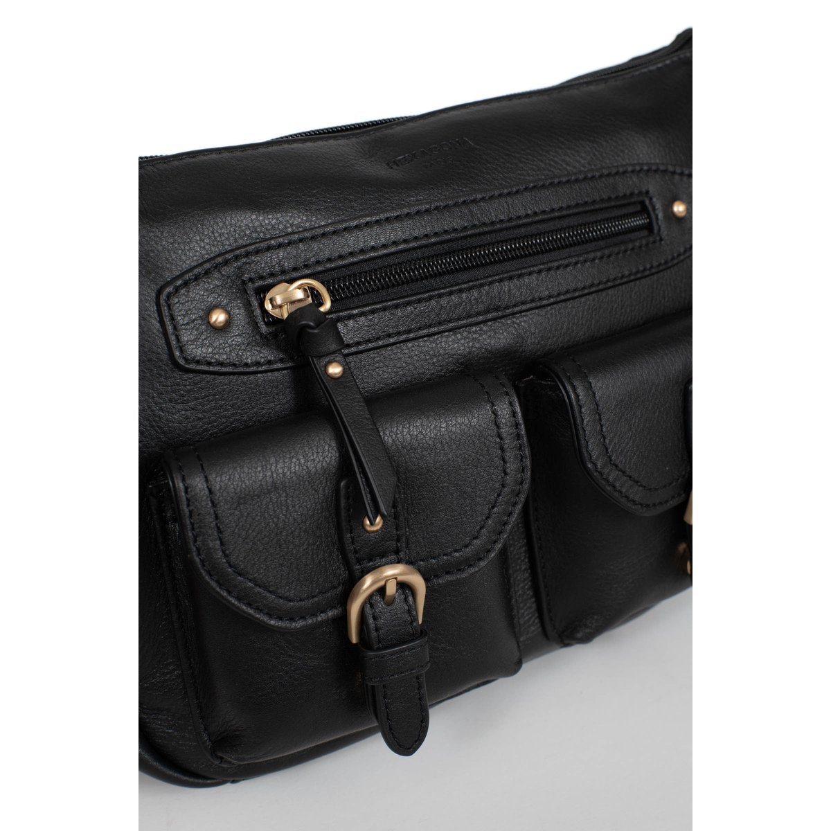 Sac porté travers TAIMA noir, HEXAGONA